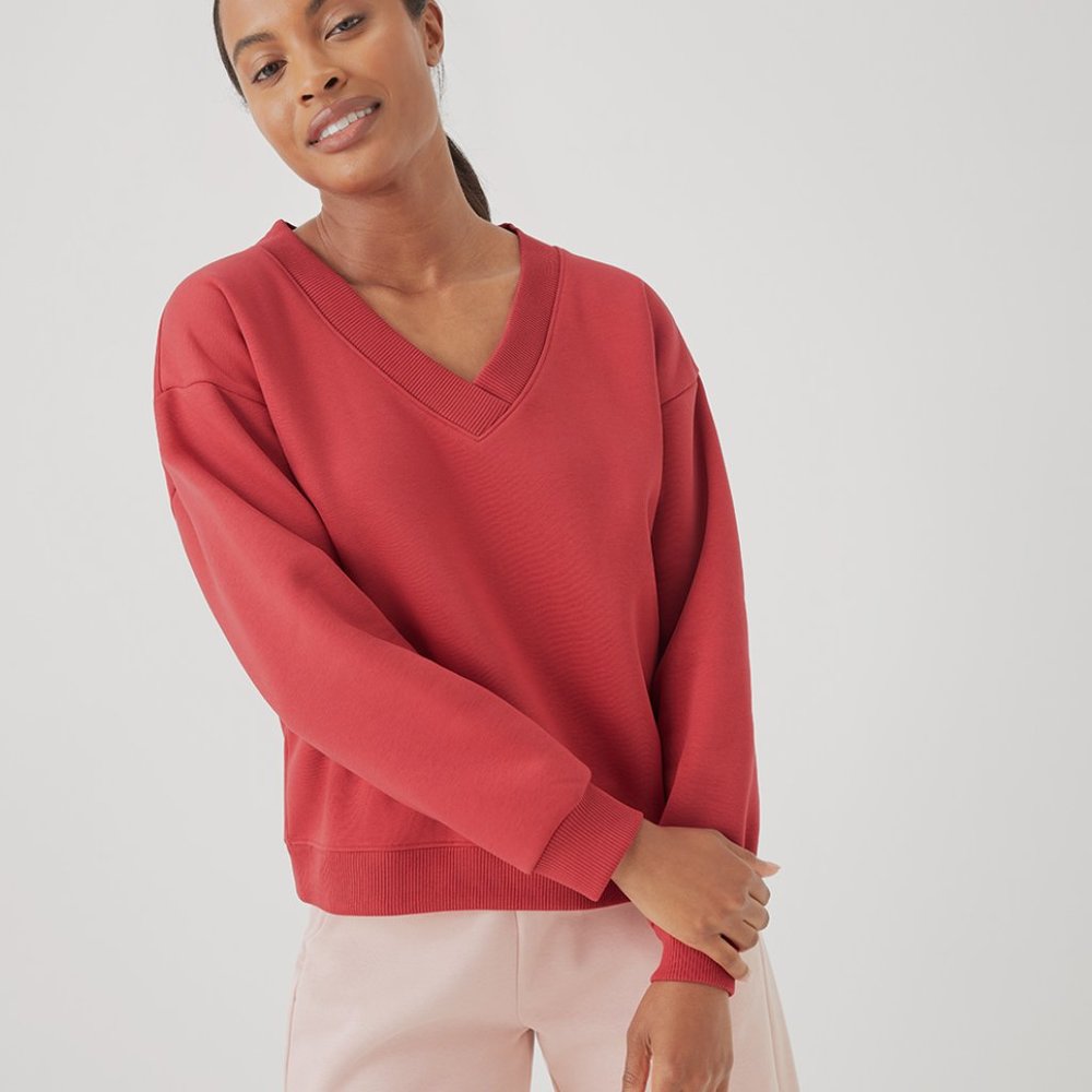 Pact Courtside V-Neck Sweatshirt